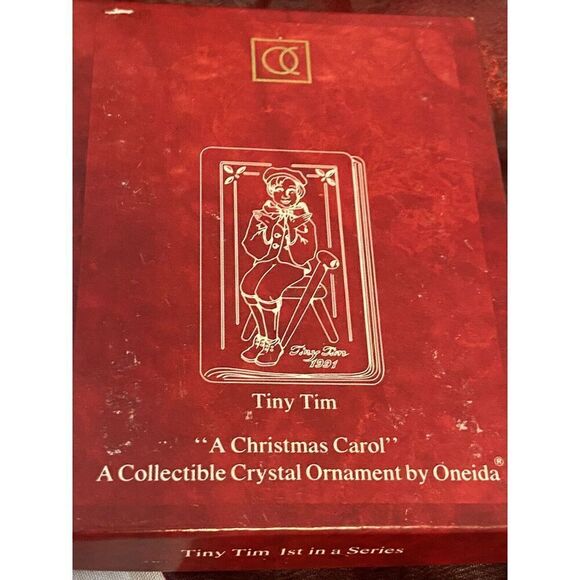 Vintage Tiny Tim 1991 A Christmas Carol Collectible Crystal Ornament By Oneida - Picture 1 of 6